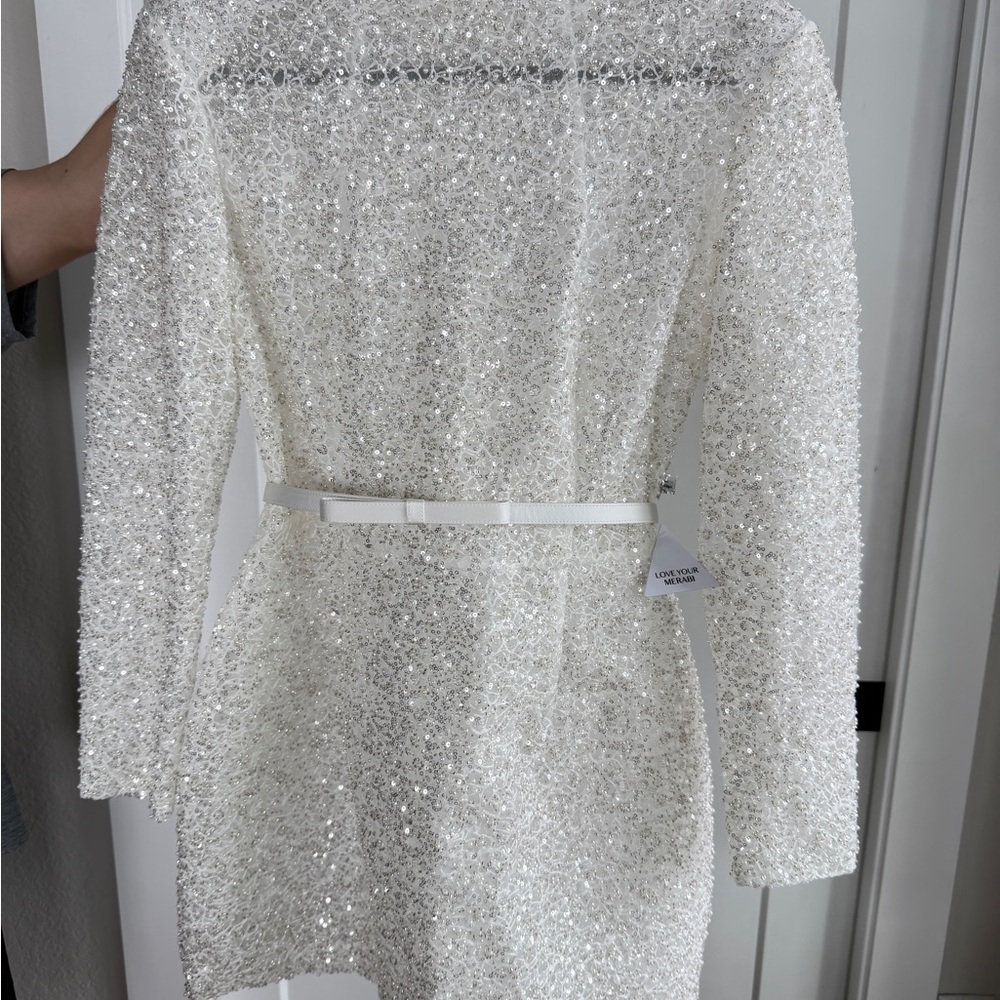 NADINE MERABI Edie White Dress